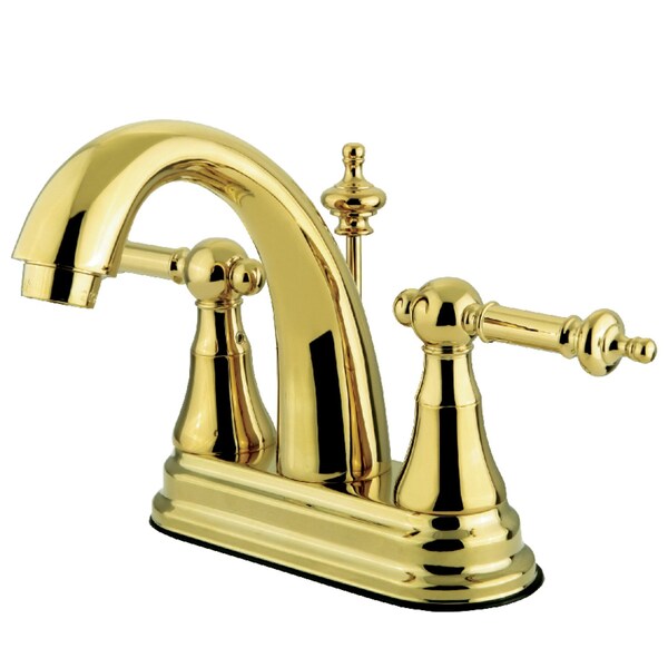 KS7612TL 4" Centerset Bathroom Faucet, Polished Brass
